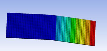 cae軟件技術學習交流區(qū)workbench實體與殼體連接處怎么處理 如上圖,建模時把殼體與實體直接組成一個part,然后施加邊界條件與載荷,結果模擬出來模型從殼體與實體連接處直接彎曲了